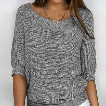 Comfortable Airy Women's Top with Stylish Knitted Texture