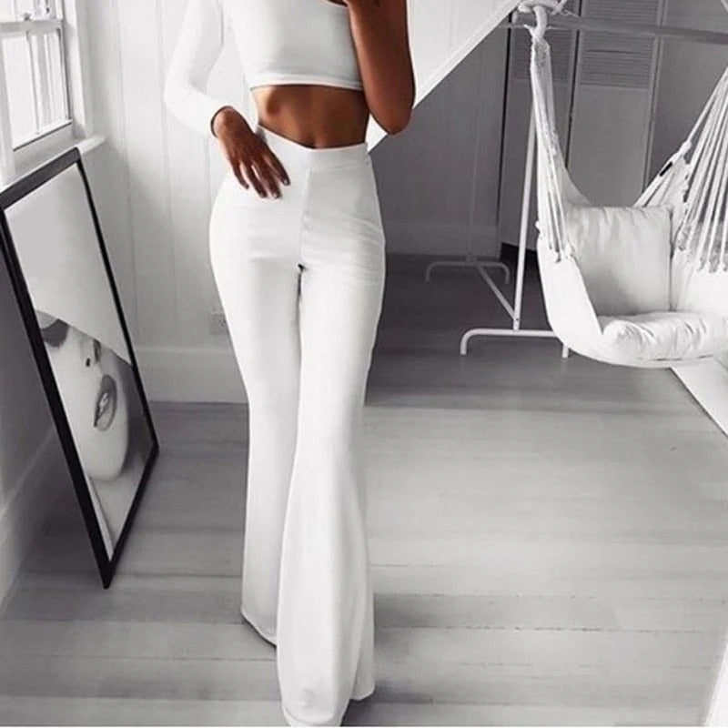 Blenda | Sculpting High Waist Flared Pants - Casual