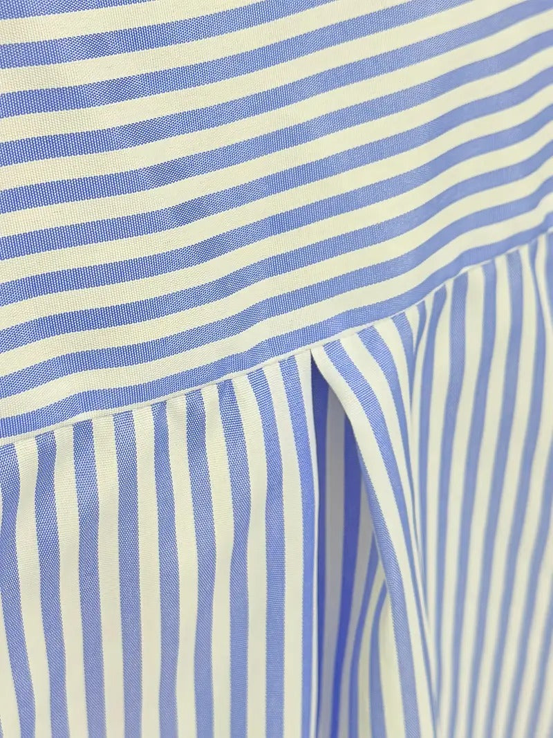 Bincy | Striped Shirt Blouse with Long Sleeves - Casual