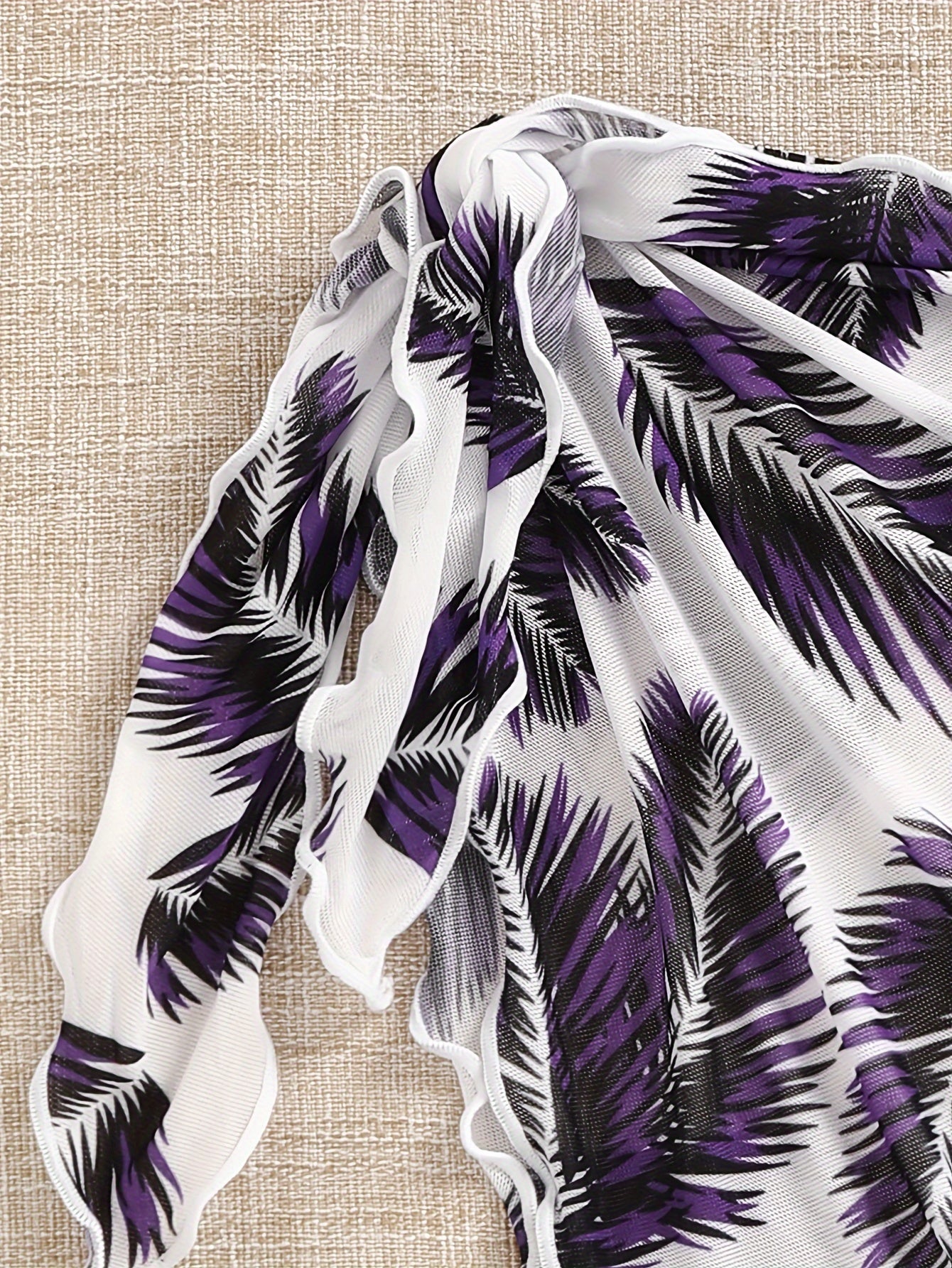 Gaige | Bikini Set with Tropical Sarong and Triangle Top