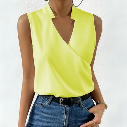 Hazelle | Sleeveless Women's Top with V-Neck