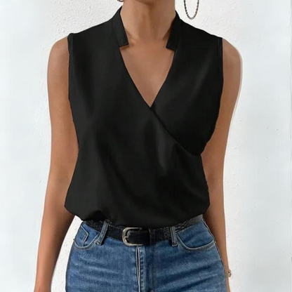 Hazelle | Sleeveless Women's Top with V-Neck