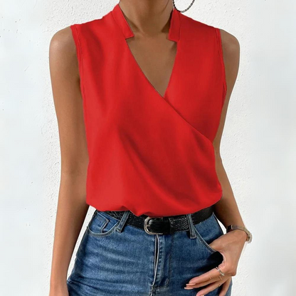 Hazelle | Sleeveless Women's Top with V-Neck