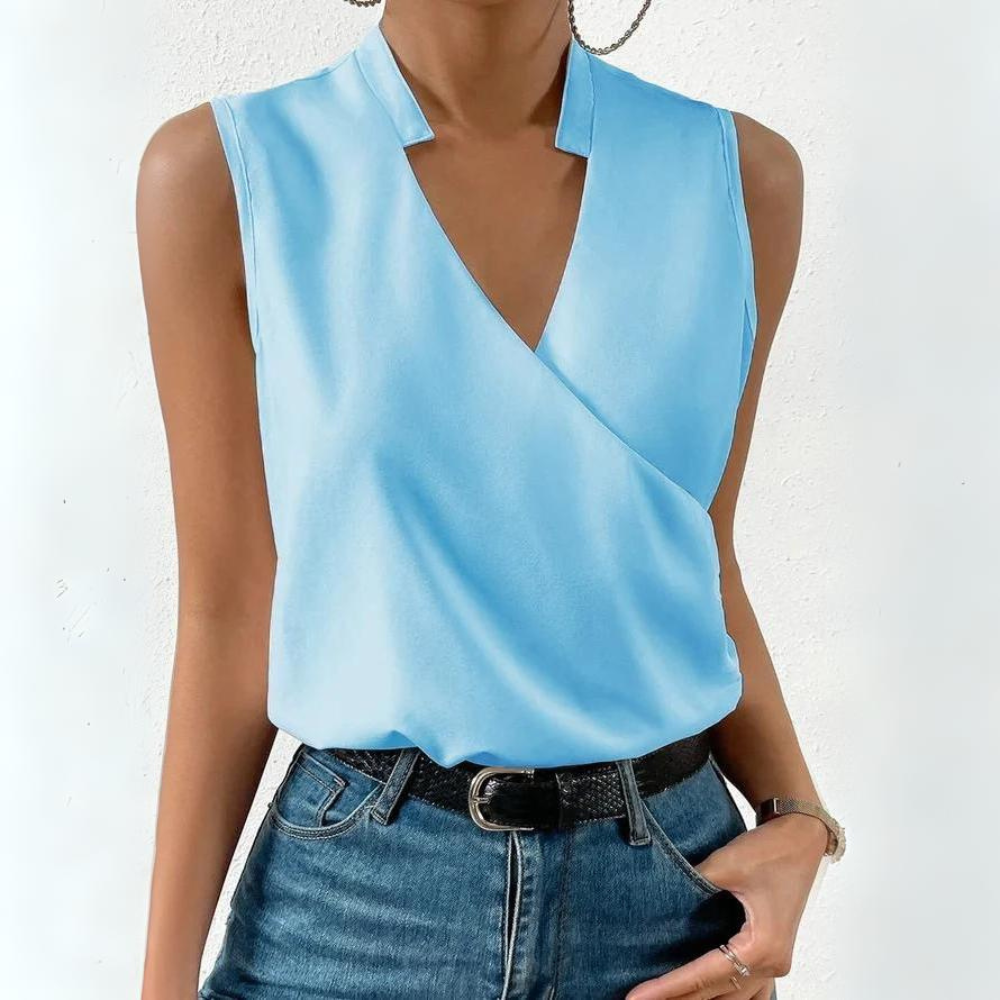 Hazelle | Sleeveless Women's Top with V-Neck