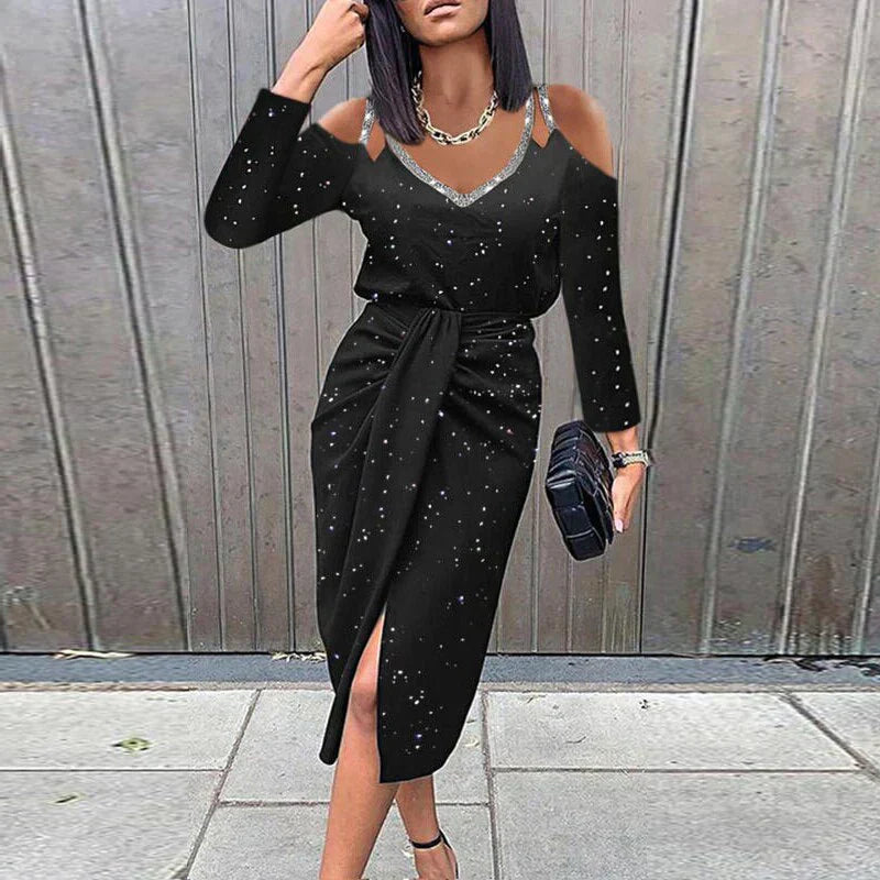 Jesy | Midi Dress with Lace and Elegant Pleats