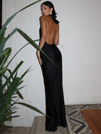 Sjoukje | Gala Dresses Elegant Halter Maxi Dress