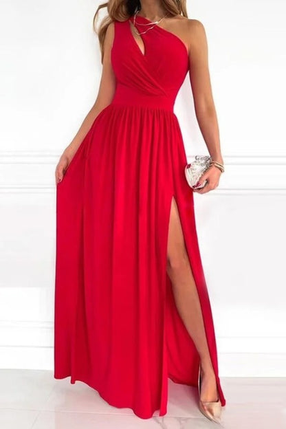 Lilla | Elegant Evening Dress with One Shoulder and Split Gala Dresses