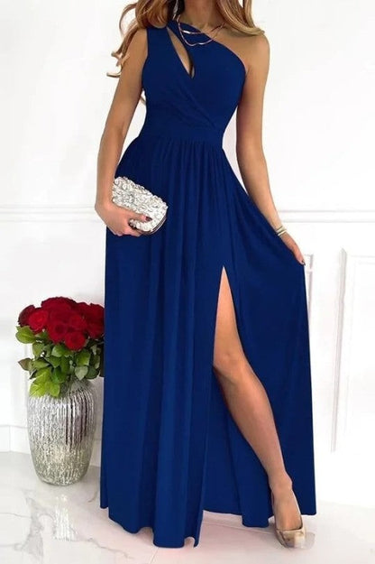 Lilla | Elegant Evening Dress with One Shoulder and Split Gala Dresses