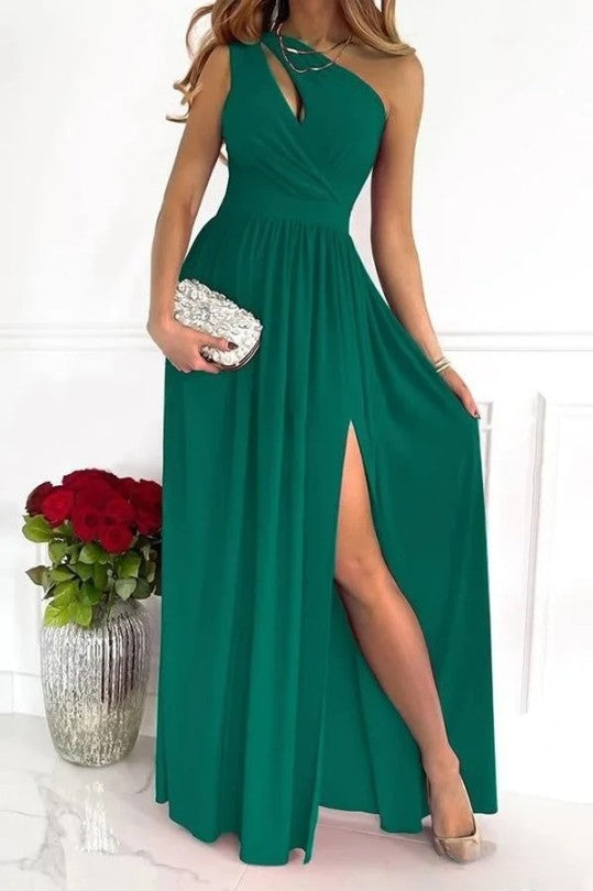 Lilla | Elegant Evening Dress with One Shoulder and Split Gala Dresses