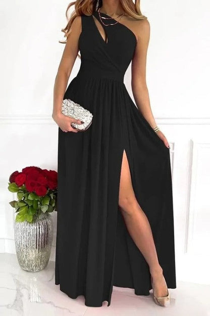 Lilla | Elegant Evening Dress with One Shoulder and Split Gala Dresses