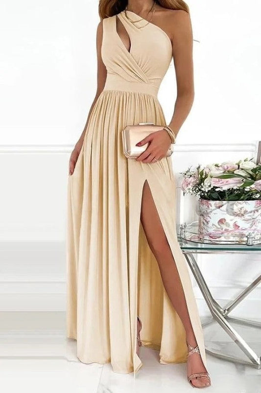 Lilla | Elegant Evening Dress with One Shoulder and Split Gala Dresses