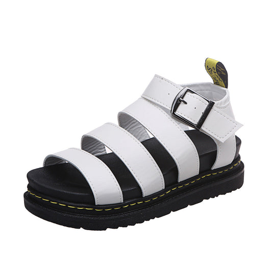 Tough Women's Sandals With Platform Sole And Buckle Closure