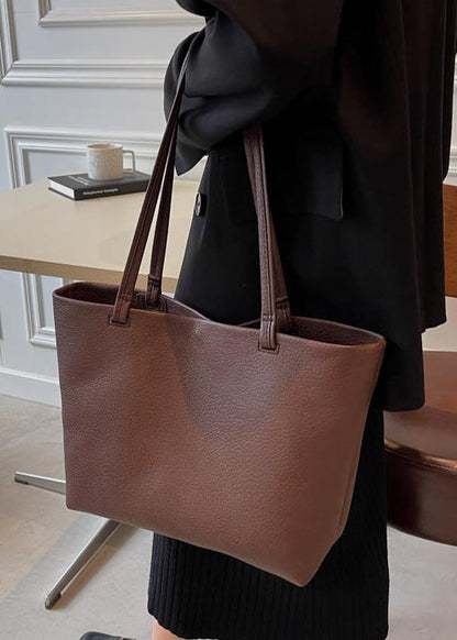 Trendy Spacious Women's Shoulder Bag with Soft Leather