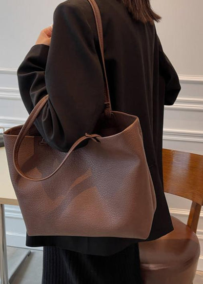 Trendy Spacious Women's Shoulder Bag with Soft Leather