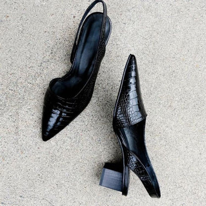 Orthopedic Slingback Pumps With Pointed Toe