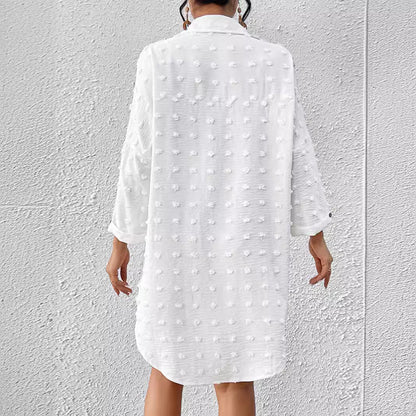 Jacobella | Linen Midi Dress with Tie Details