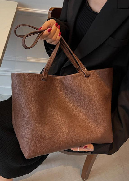 Trendy Spacious Women's Shoulder Bag with Soft Leather