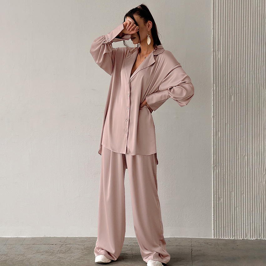 Oversized Women's Loungewear Set with Wide Pants