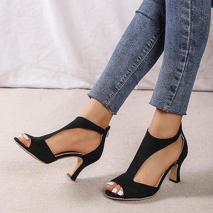 Chic Sandals For Women With Cutout And Low Heel