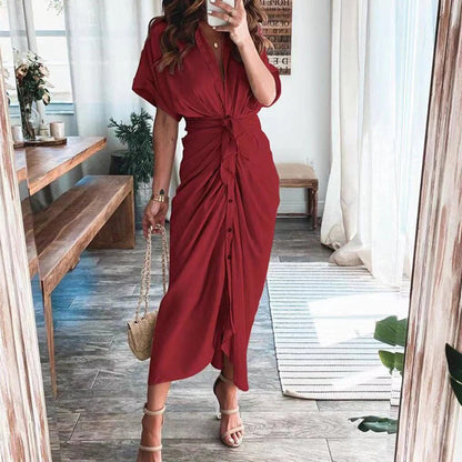 Julietta | Button Dress with Waist Detail for Women
