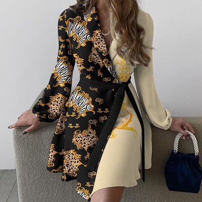 Natascha| Elegant Wrap Dress with Long Sleeves