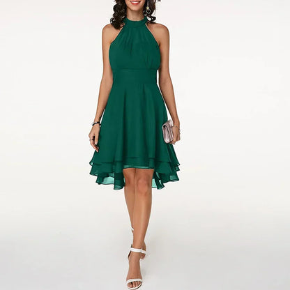 Frieda | Halter Dress with Ruffles