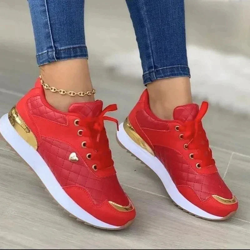Eveline | Sneakers with Golden Accents