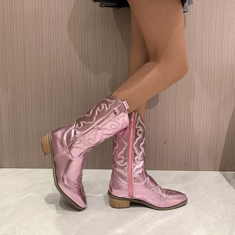Inola | Metallic Cowboy Boots for Women