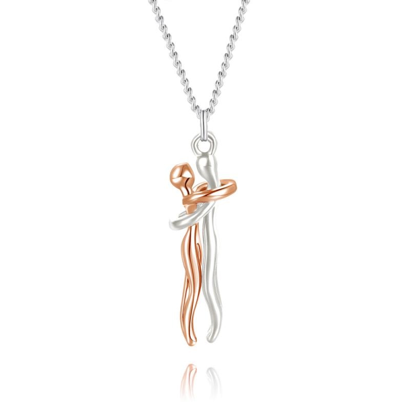Elegant Women's Necklace with Gold and Silver Pendant