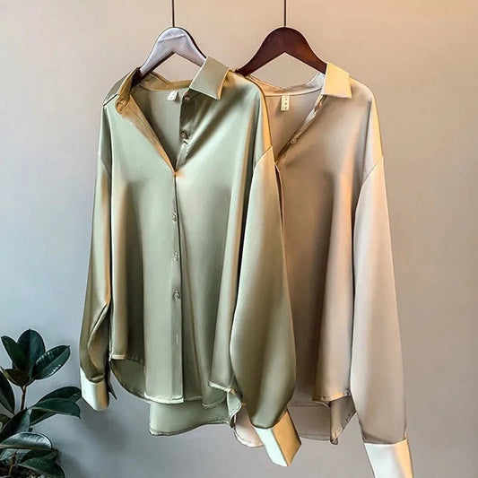 Chic Luxe Women's Blouse with Long Sleeves