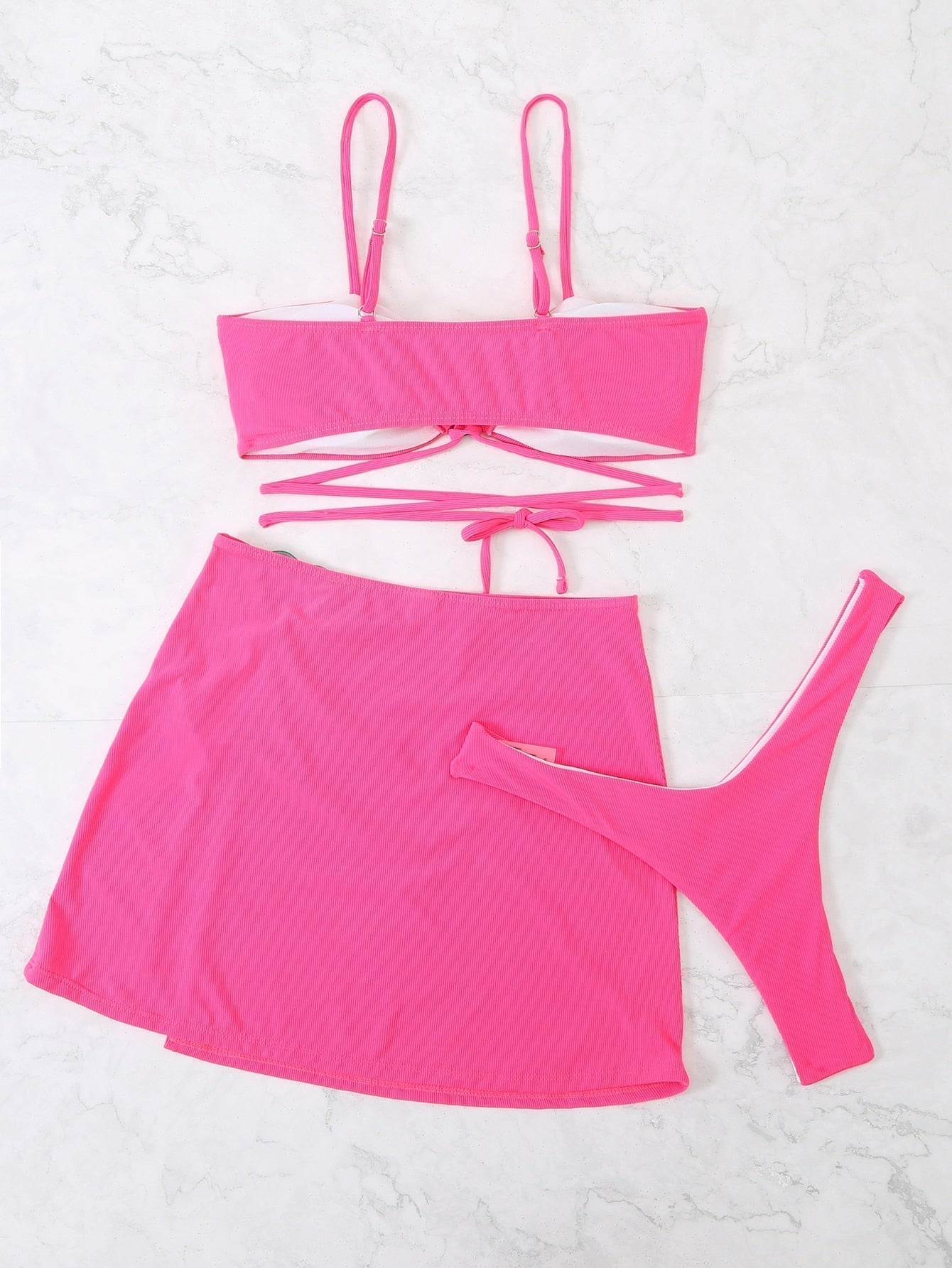 Euphemia | Playful 3-Piece Bikini Set with Heart Details