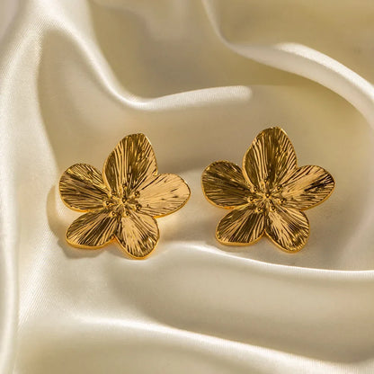 Gold Flower Earrings