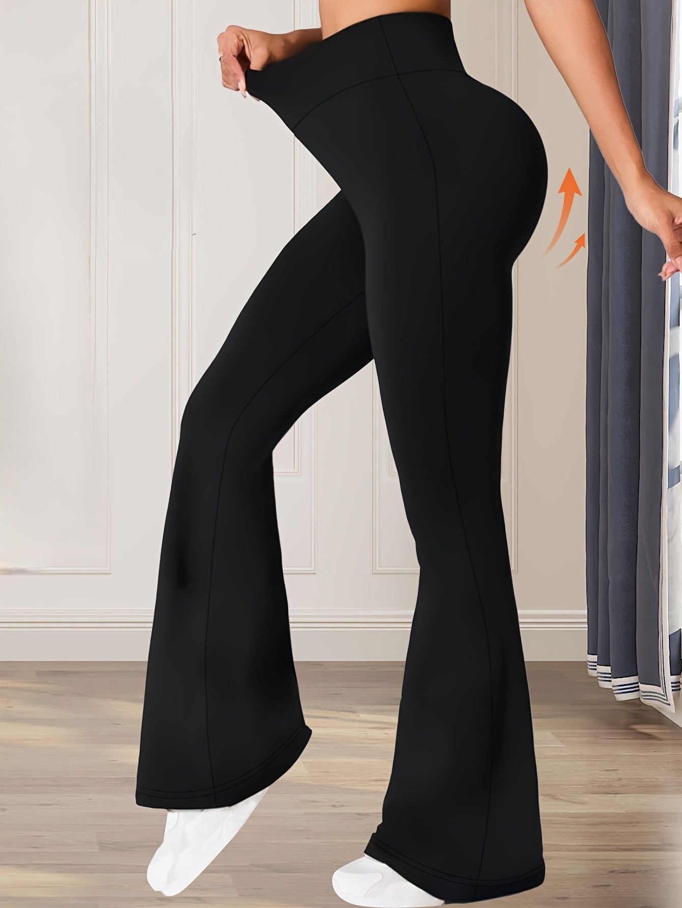 Comfortable elegant women's pants with flared fit