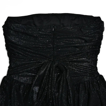 Dahlia | Strapless Glitter Mini Dress