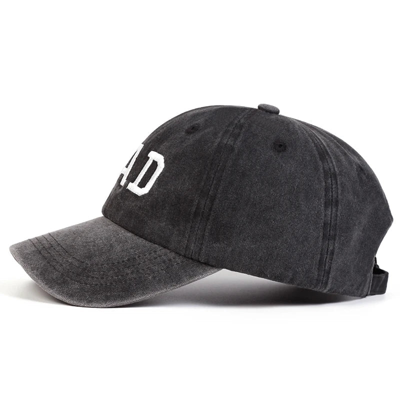 Stylish Baseball Cap With Embroidered Mom/Dad Lettering