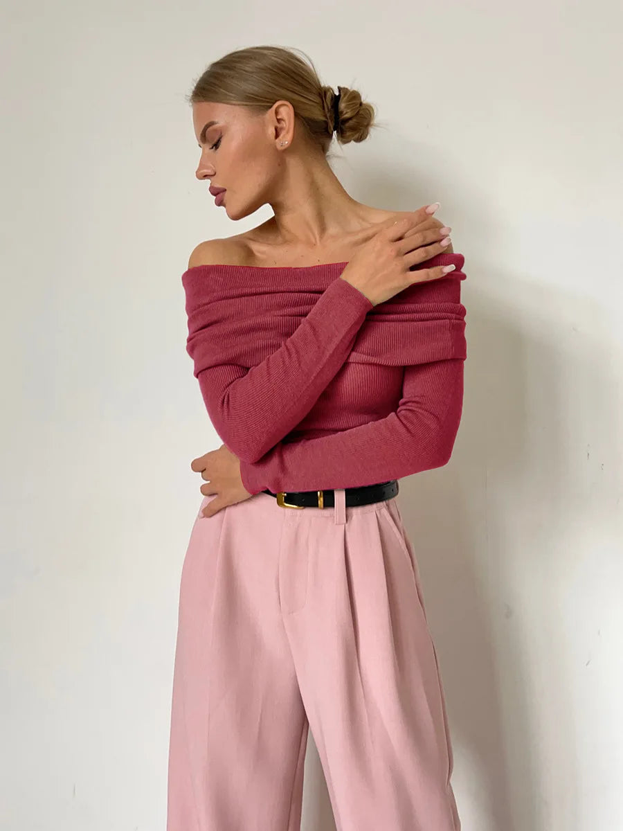 Malou | Off-Shoulder Ribbed Top