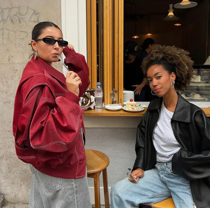 Charlot | Oversized Jacket with Zipper and Elegant Look