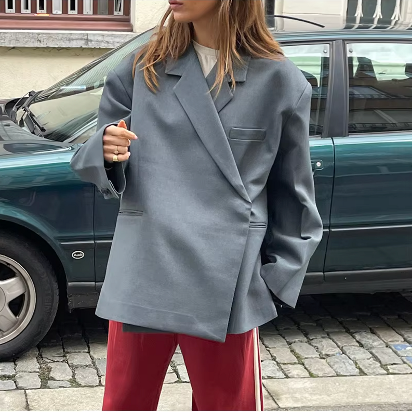 Oversized Trendy Women's Blazer with Long Fit