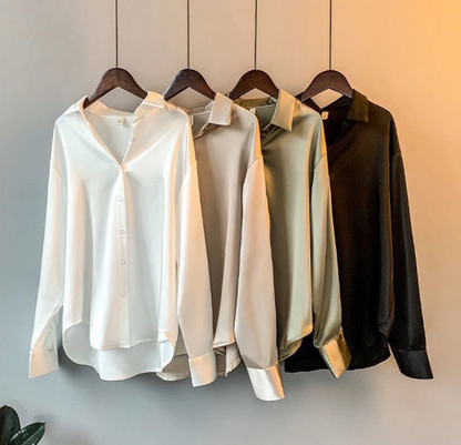 Chic Luxe Women's Blouse with Long Sleeves