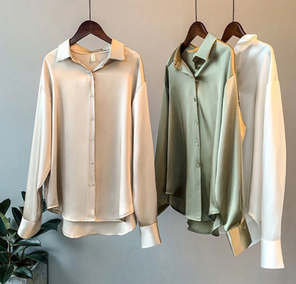 Chic Luxe Women's Blouse with Long Sleeves