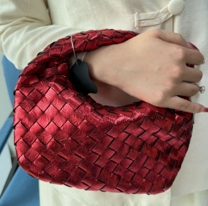 Blair | Luxury Braided Metallic Handbag