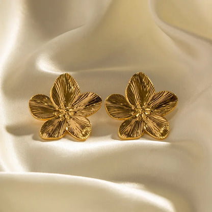 Gold Flower Earrings