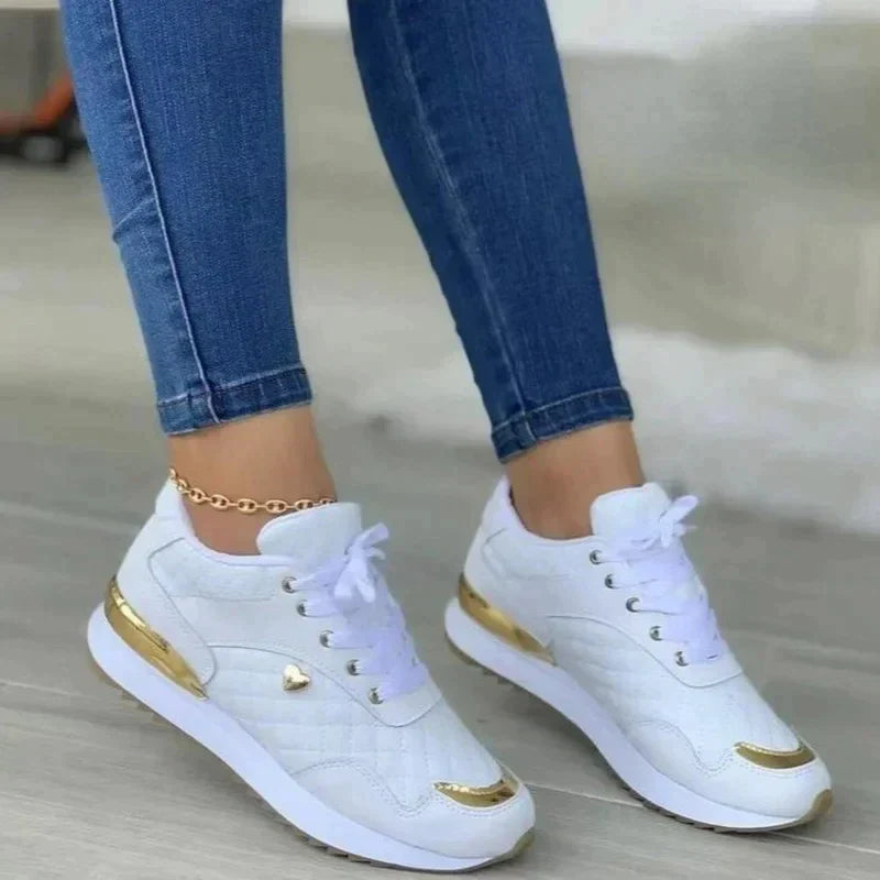 Eveline | Sneakers with Golden Accents