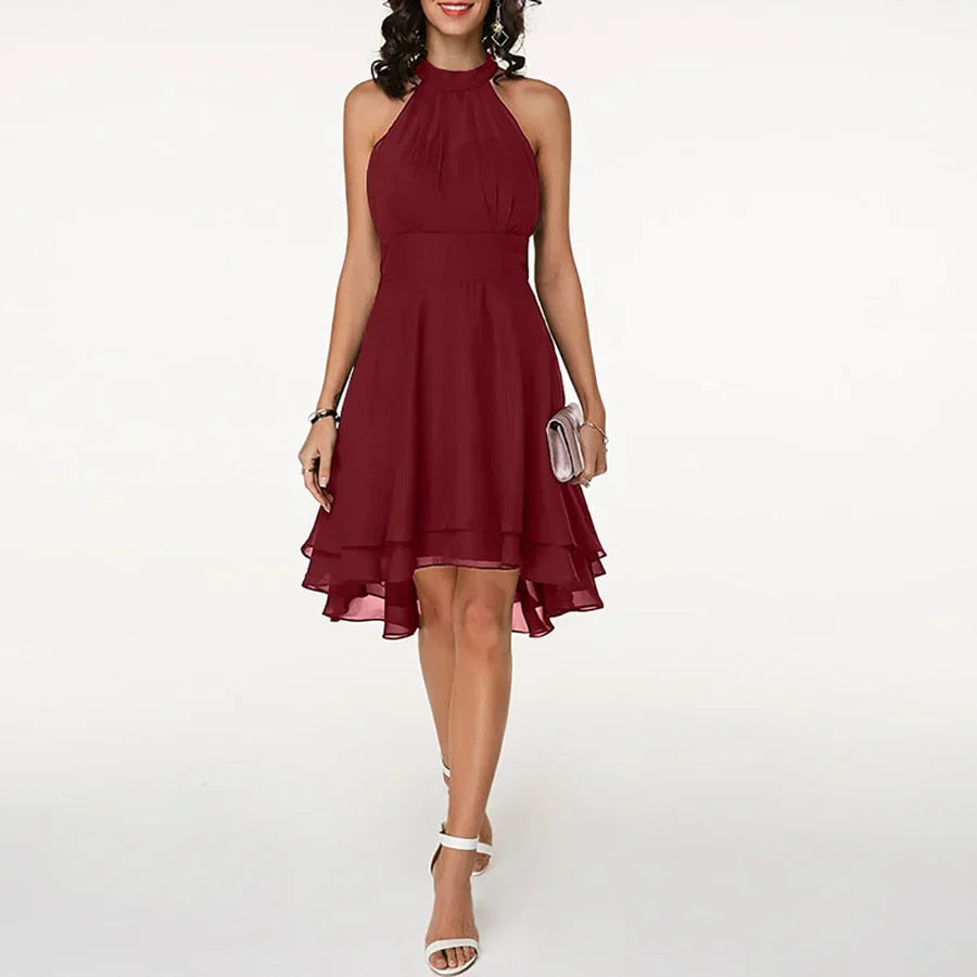 Frieda | Halter Dress with Ruffles