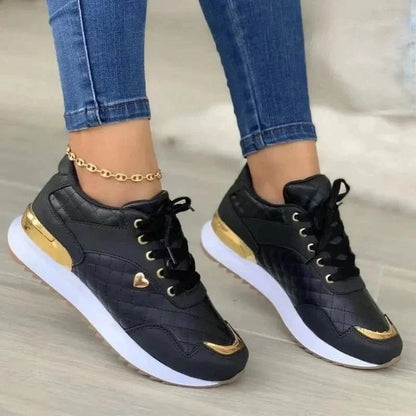 Eveline | Sneakers with Golden Accents