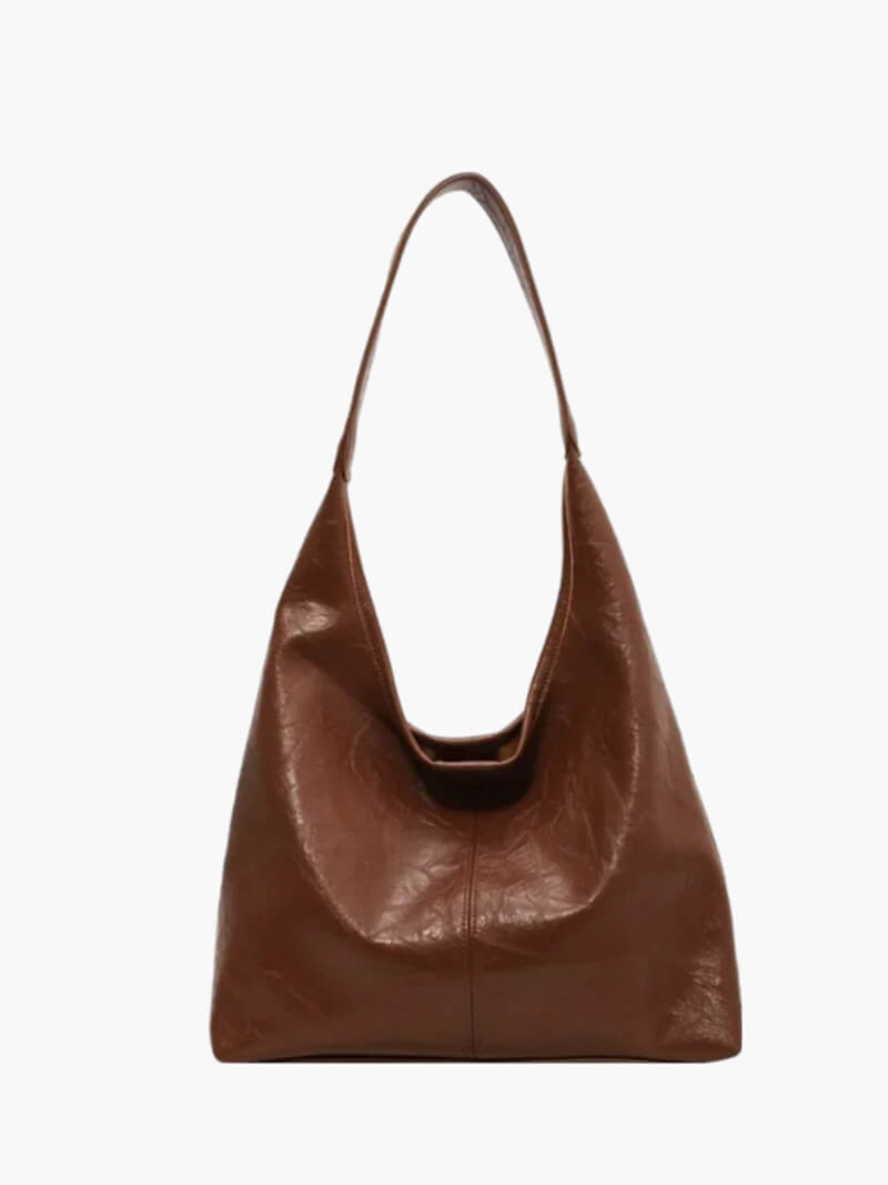 Elegant comfortable women's shoulder bag with zipper