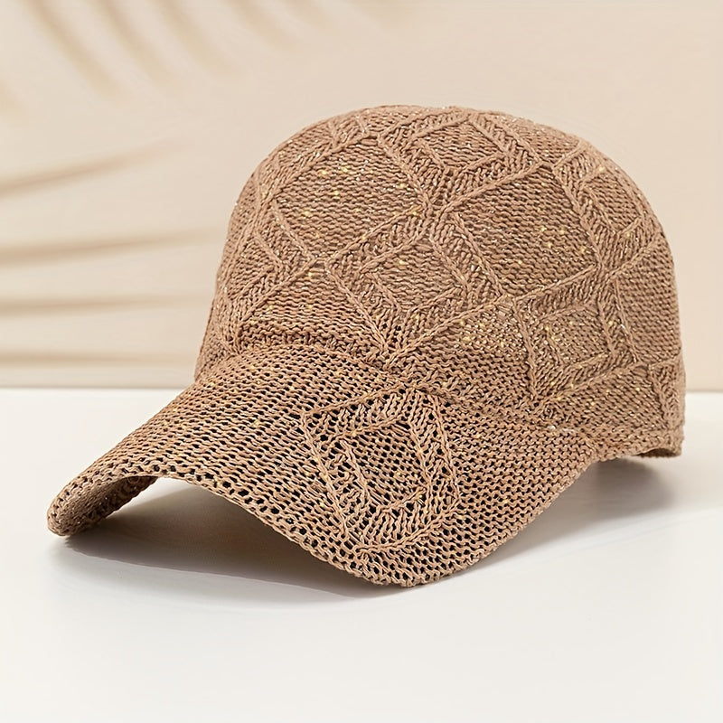 Malvina | Crocheted Mesh Cap with Diamond Pattern