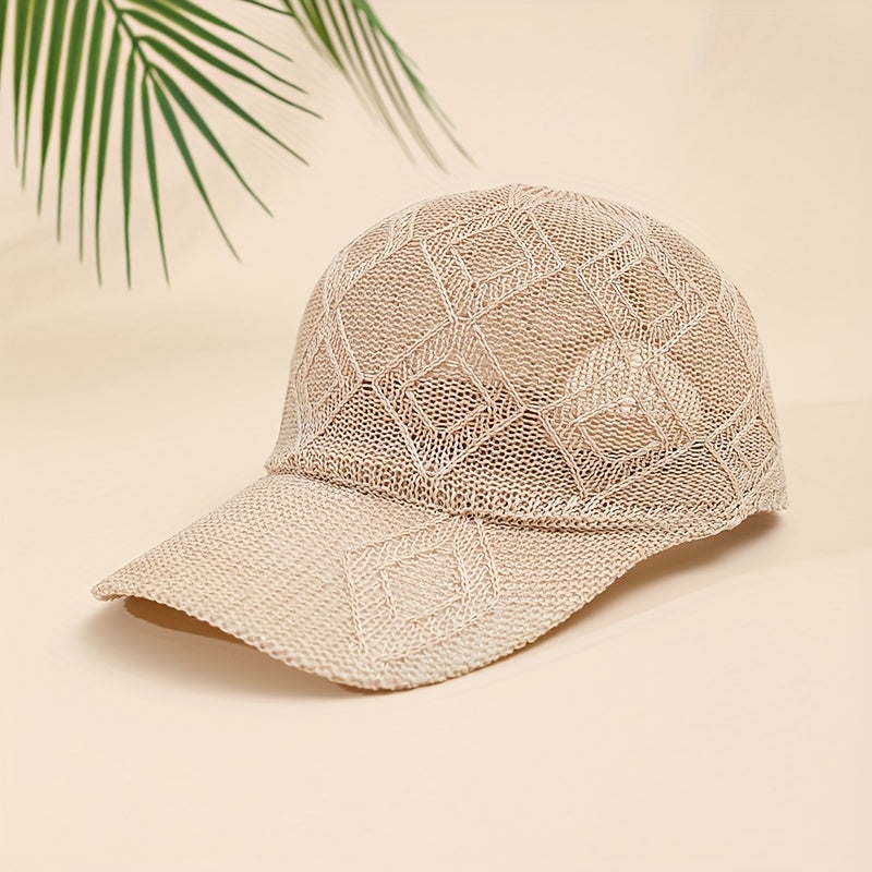 Malvina | Crocheted Mesh Cap with Diamond Pattern