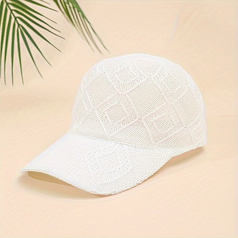 Malvina | Crocheted Mesh Cap with Diamond Pattern