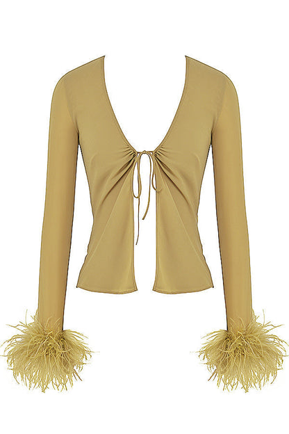 Nel| Statement Top with Golden Feather Finish